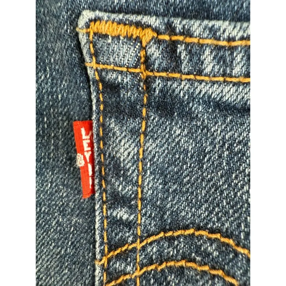Levi's Premium Women Ribcage Bermuda High Rise Jeans Short Size 24 Blue NWT